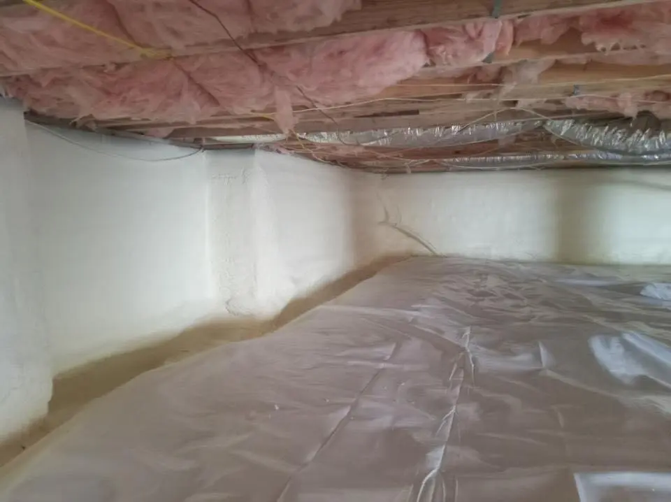 Crawl space encapsulation with closed-cell spray foam for Attic Insulation in Delmar